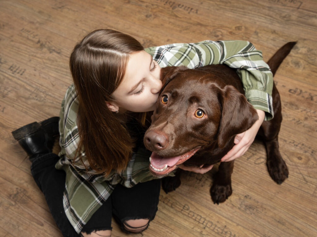 Hundefotografie mit Kind